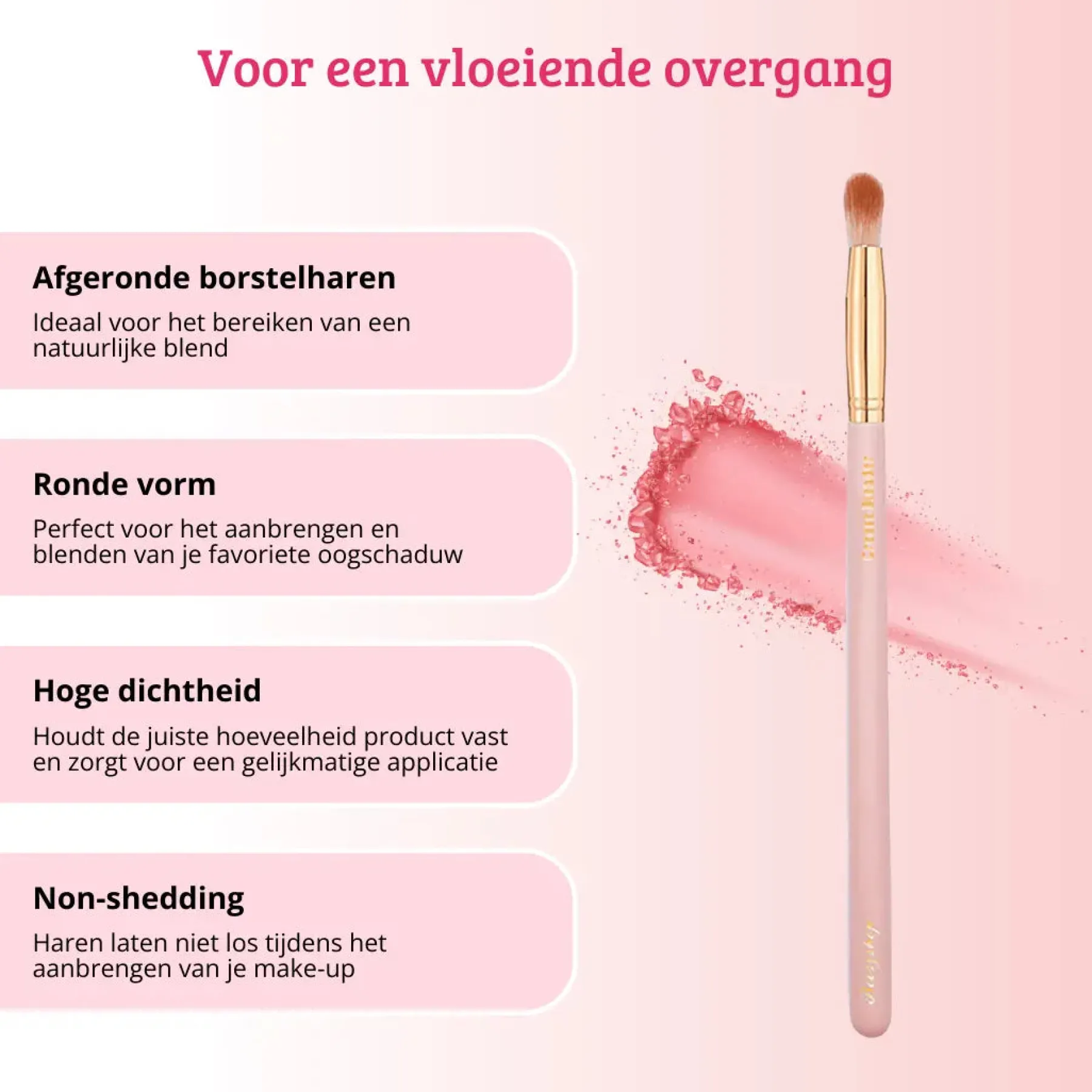 Sale Soft Pink & Gold Crease Blender Brush Tön Mehr