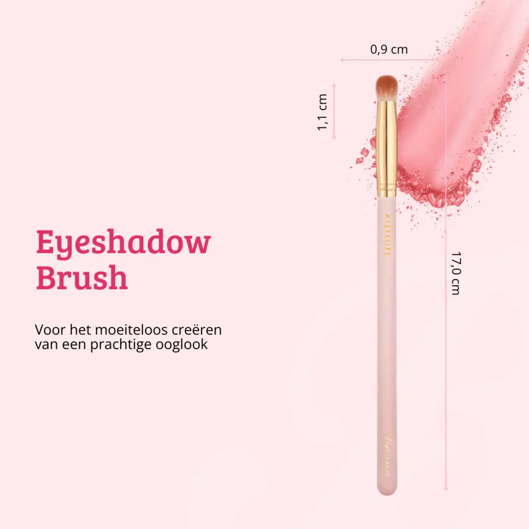 Online Soft Pink & Gold Eyeshadow Brush Lidschatten Pinsel|Tön Mehr