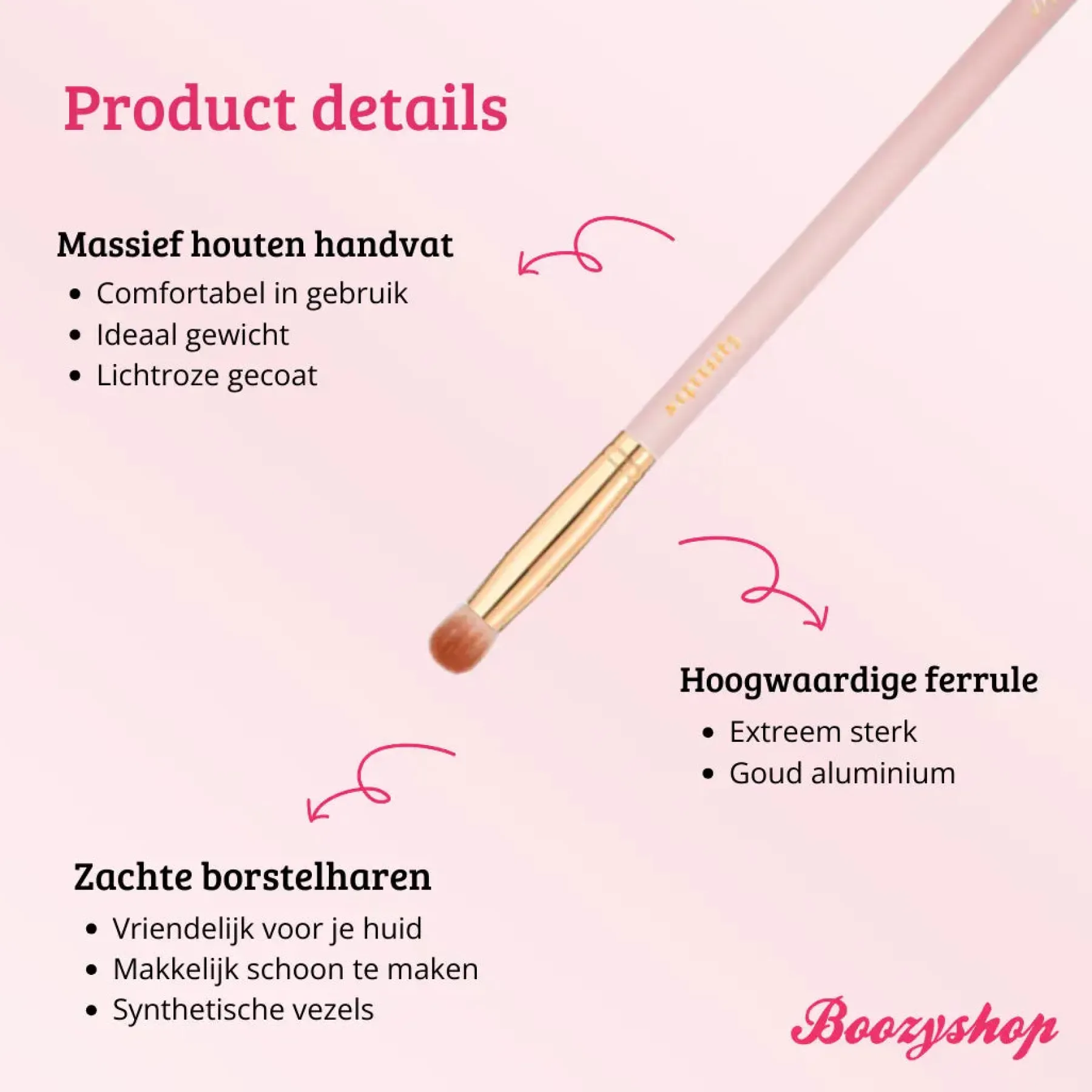 Online Soft Pink & Gold Eyeshadow Brush Lidschatten Pinsel|Tön Mehr