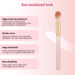 Hot Soft Pink & Gold Highlighter Brush Tön Mehr|Highlighter