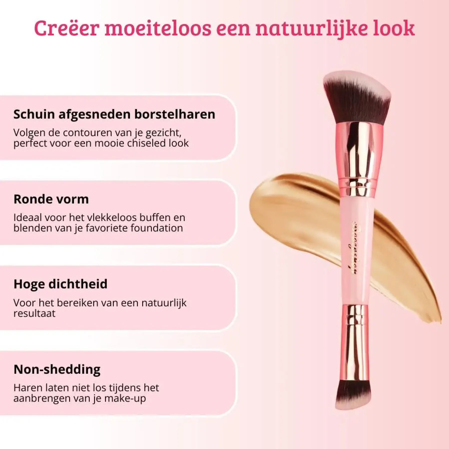 Sale Soft Pink & Gold Multifunctional Blending Brush Tön Mehr