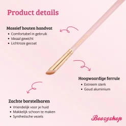 Best Soft Pink & Gold Rounded Angled Brow & Liner Brush Tön Mehr
