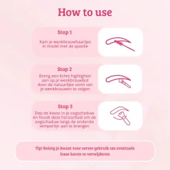 Best Soft Pink & Gold Rounded Angled Brow & Liner Brush Tön Mehr