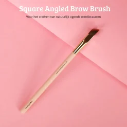New Soft Pink & Gold Square Angled Brow Brush Tön Mehr