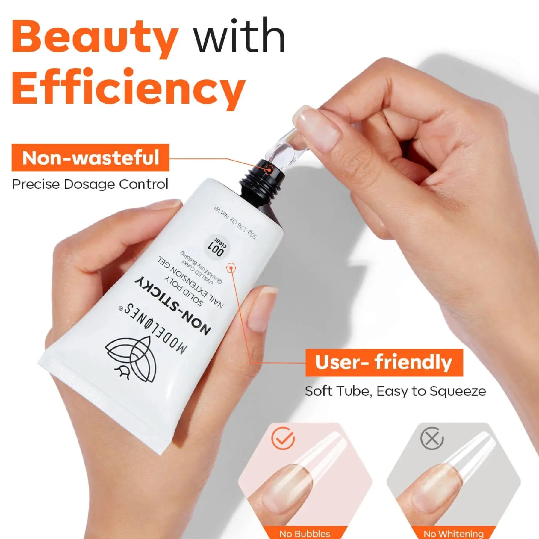 Online Solid Poly Nail Extension Gel Crystal Aurora Clear 4. Builder Gels|Hema-Frei