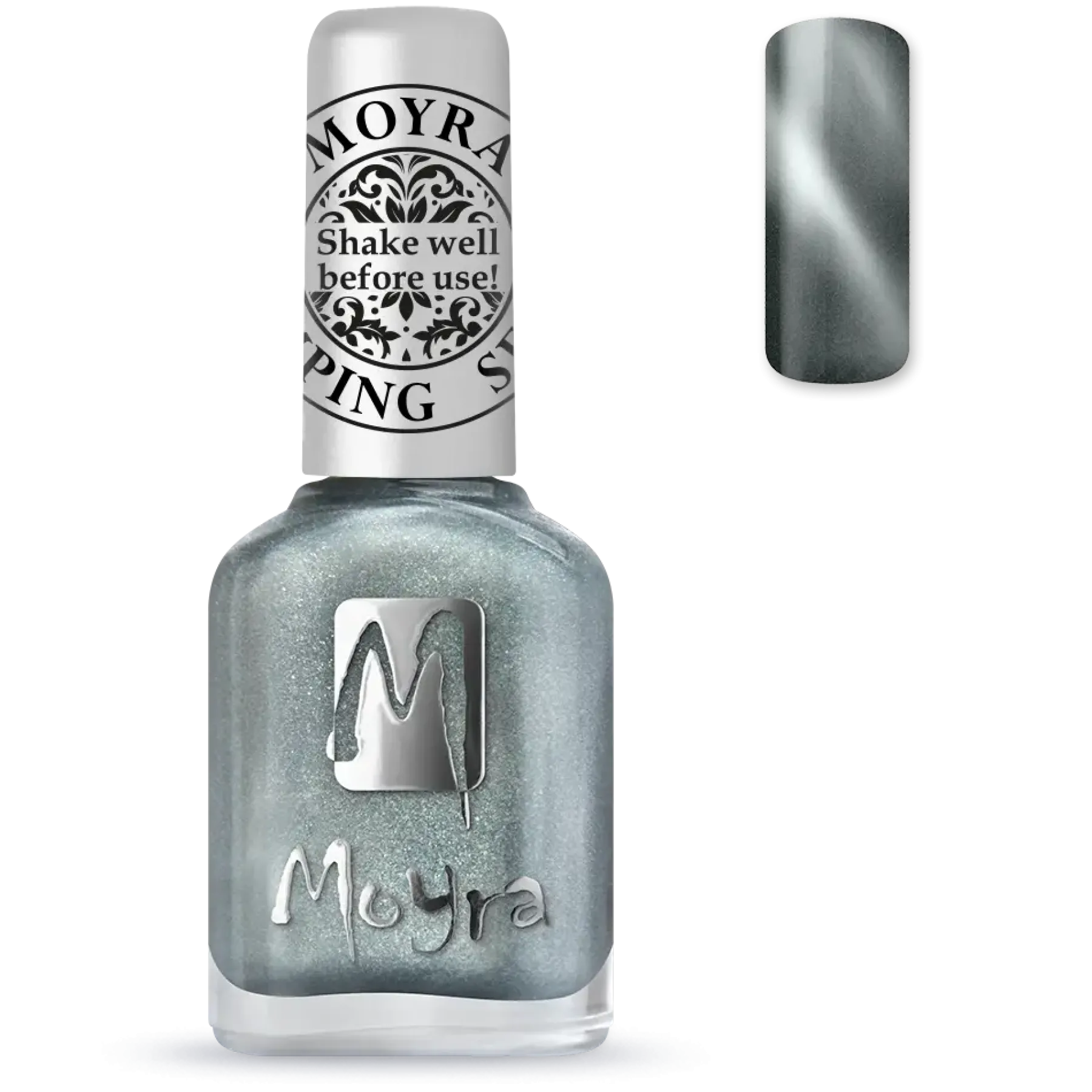 Stamping Nail Polish Cat Eye SP30 Magnetic Silver Cat Eye Nagellack|3. Nagellak