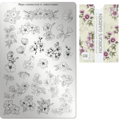 Stamping Plate 75 Norka's Garden Nagelkunst