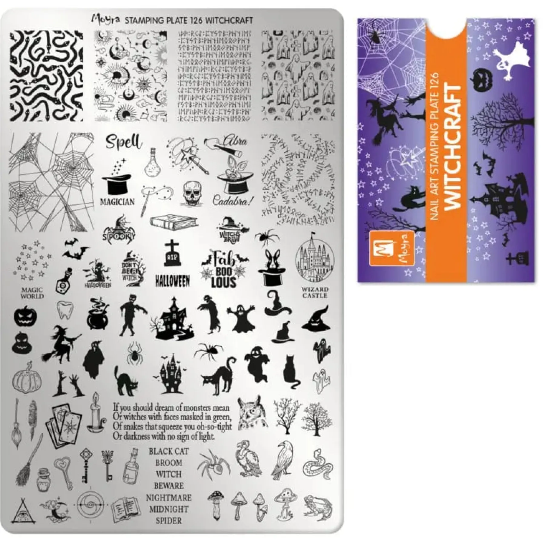Clearance Stamping Plate No. 126 Witchcraft Nagelkunst