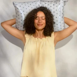 Discount Standard Satin Pillowcase Pearlized Cream & Coastal Blue Kopfkissenbezüge|Hair Growth