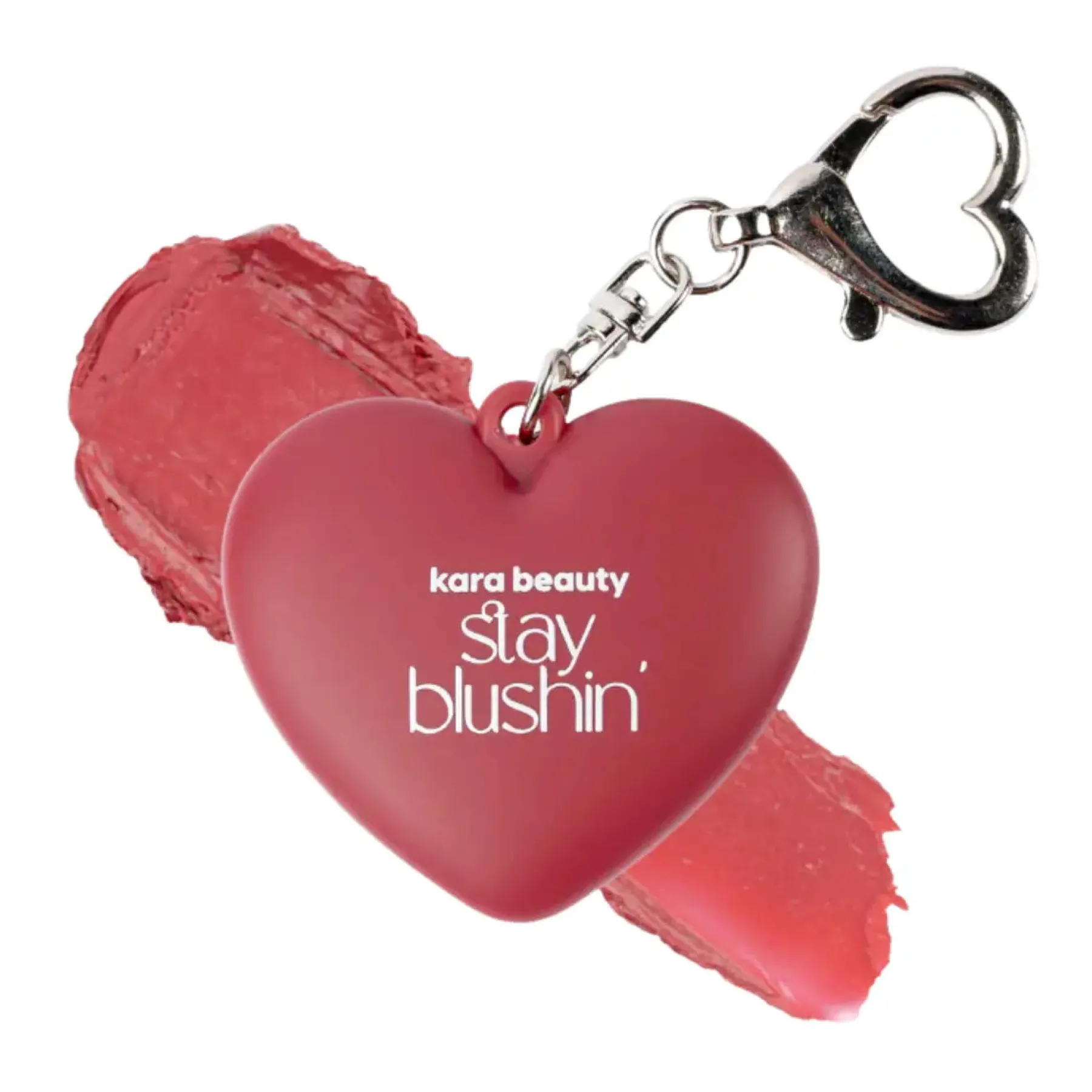 Stay Blushin! Lip and Cheek Cream Blush Keychain Flirty Flush Rouge