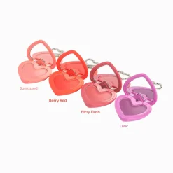 New Stay Blushin! Lip and Cheek Cream Blush Keychain Berry Red Rouge