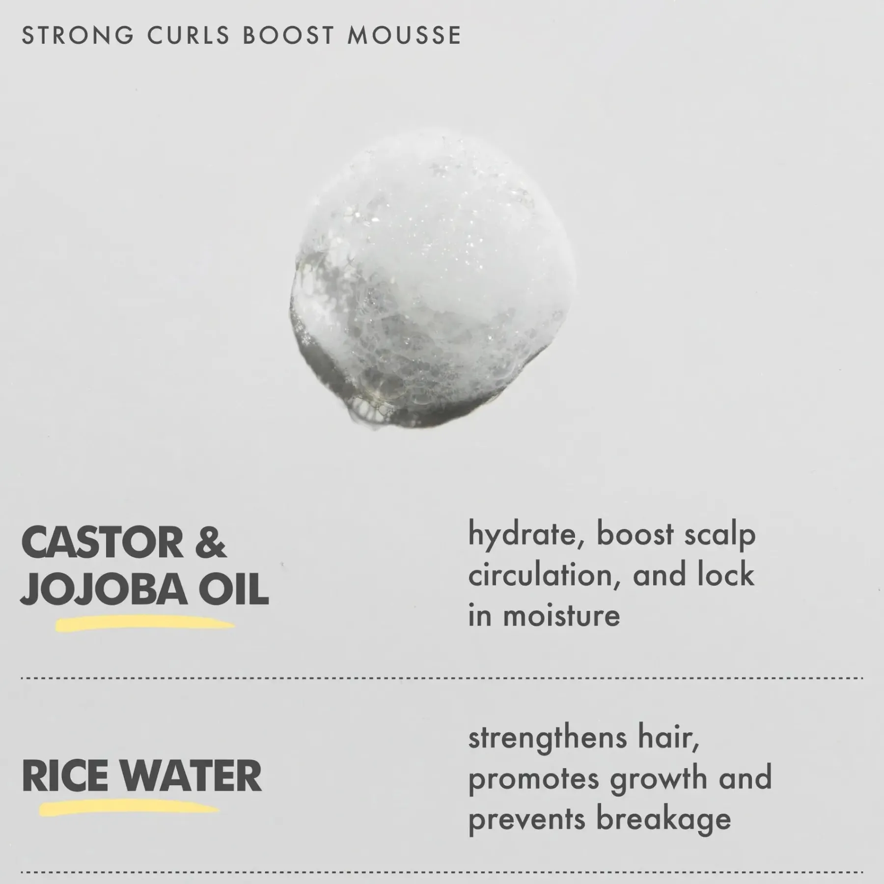 Discount Strong Curls Rosemary Oil Strenghtening Styling Foam Hauptzutat|Hoofdingrediënt Haircare