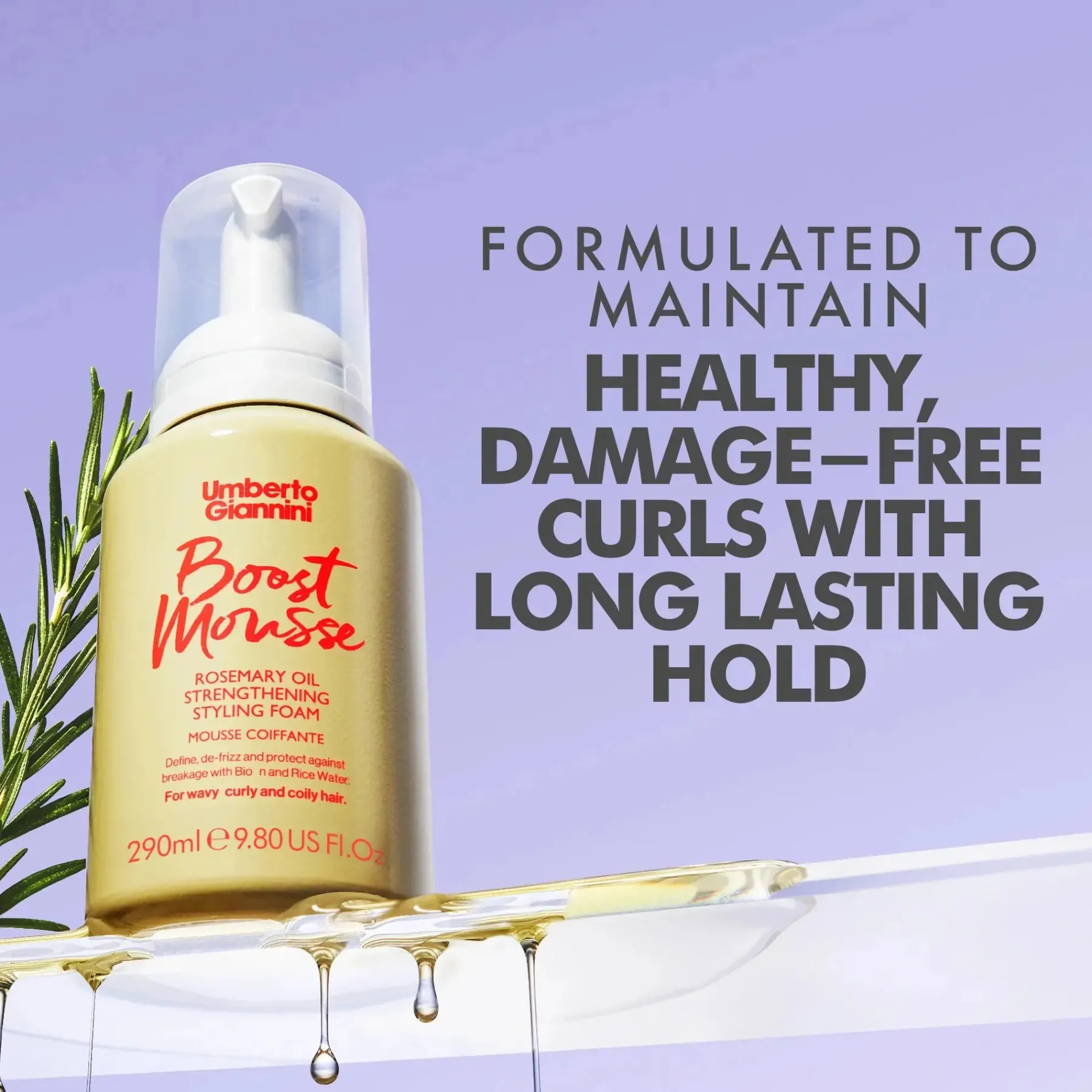 Discount Strong Curls Rosemary Oil Strenghtening Styling Foam Hauptzutat|Hoofdingrediënt Haircare