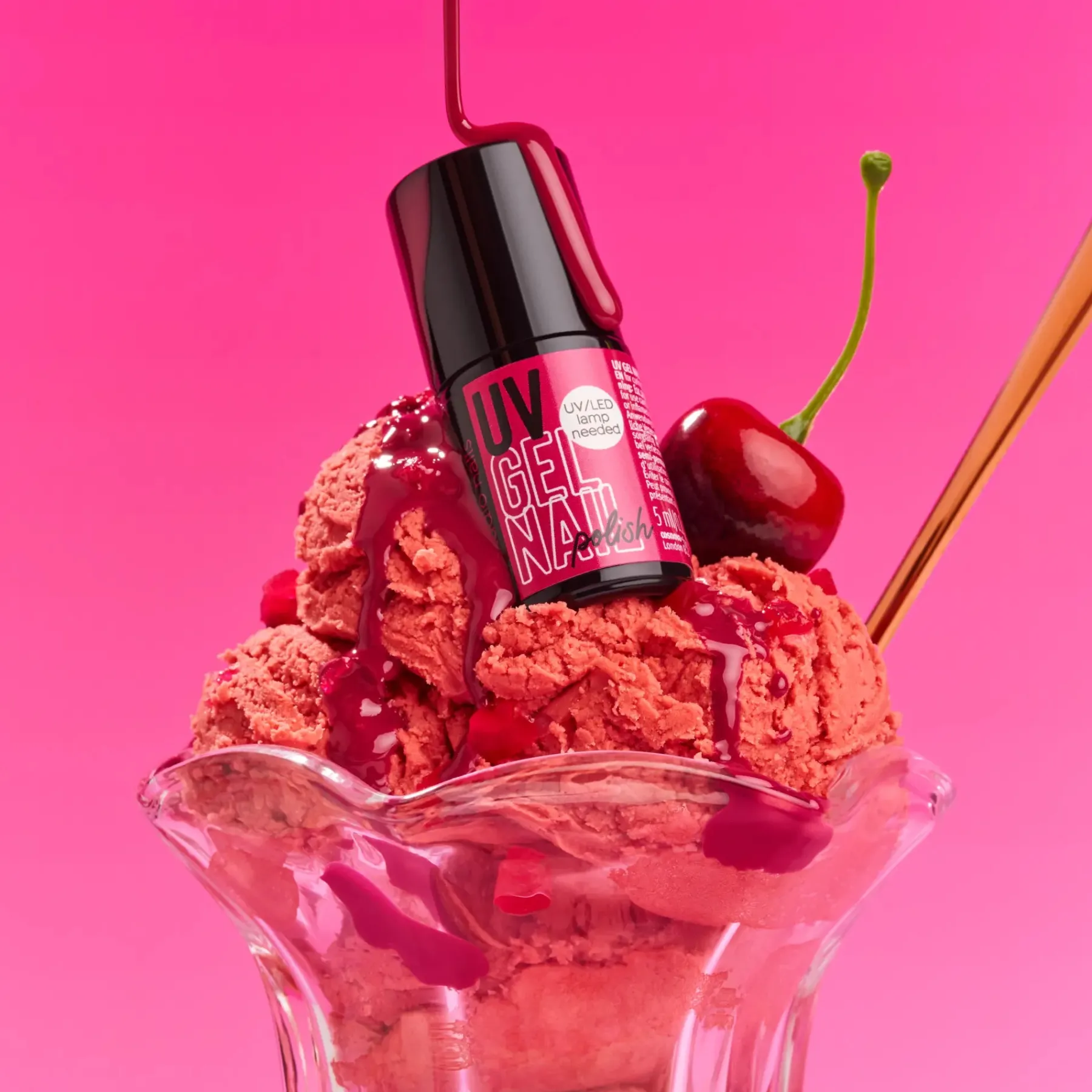 Hot Studio Nails Uv Gel Nail Polish 222 Cherry On Shake Veganer Nagellack|5. Gellak