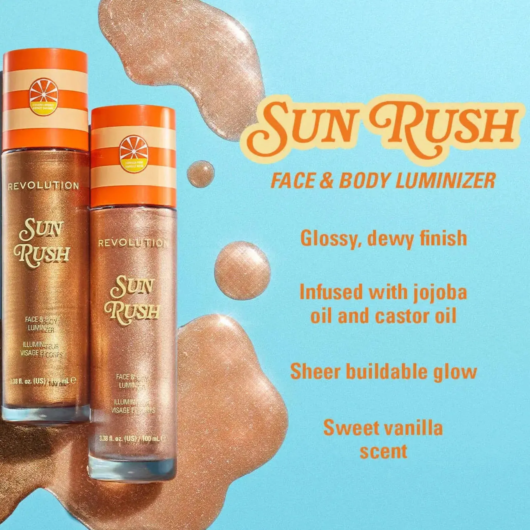 Best Sun Rush Body Luminizer Vanilla Pink Everything Shower|Scent Layering Vanilla