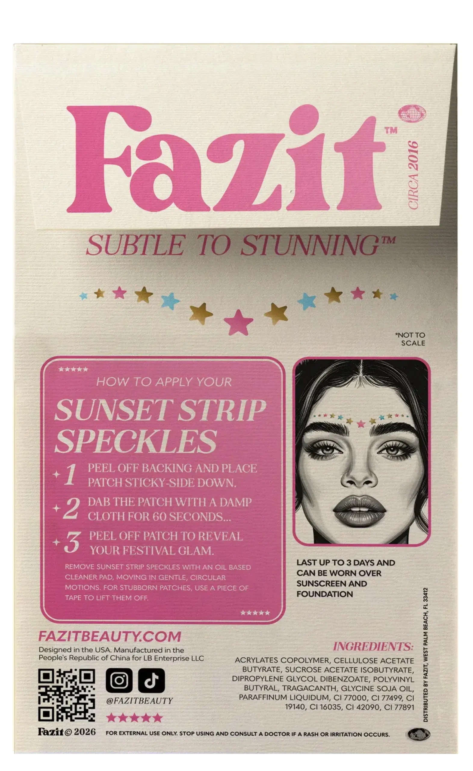 New Sunset Strip Speckles Face Jewels