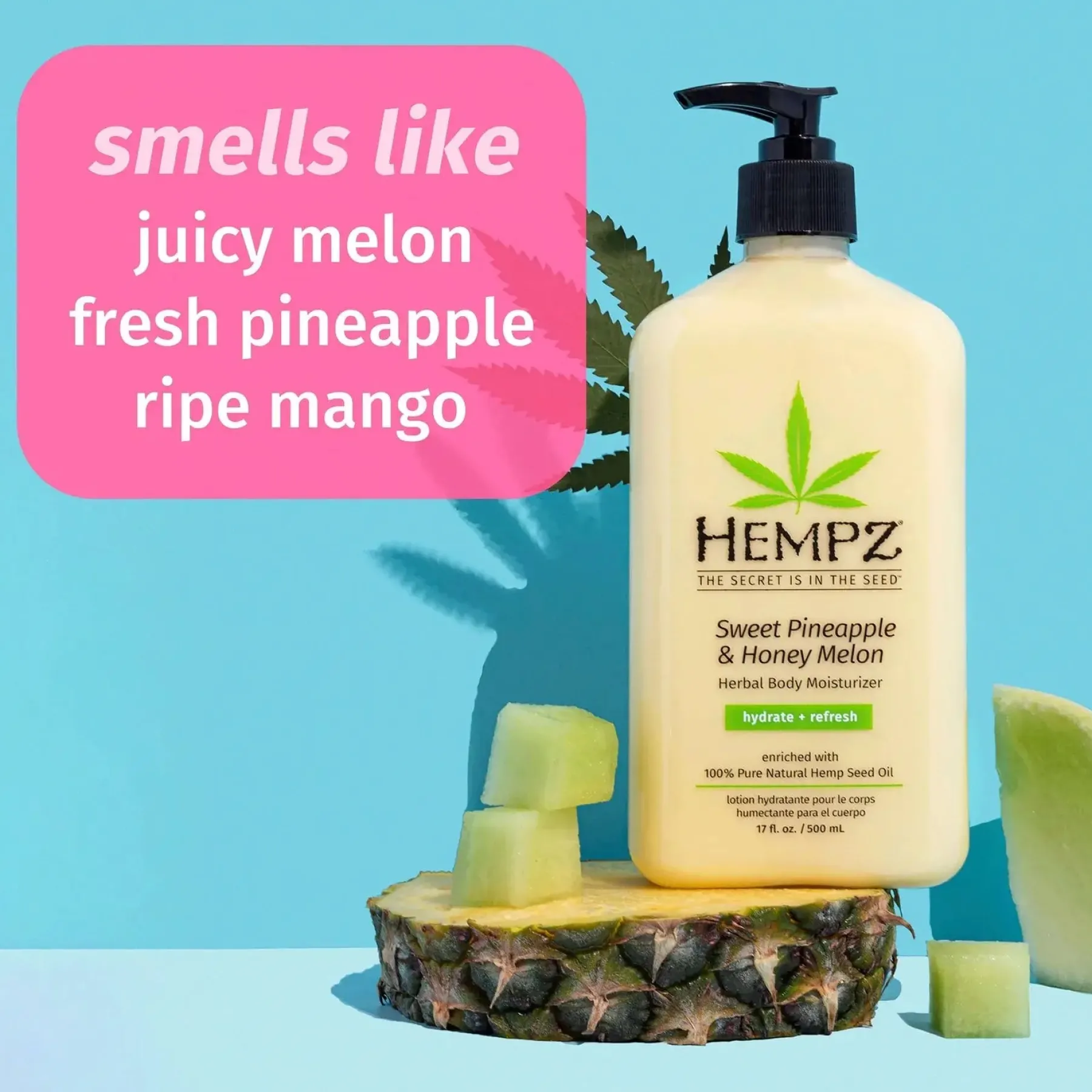 Clearance Sweet Pineapple & Honey Melon Herbal Body Moisturizer 500 ml. Everything Shower|Körperlotion