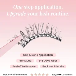New Tapered Flick Pre Glued Half Lashes Künstliche Wimpern
