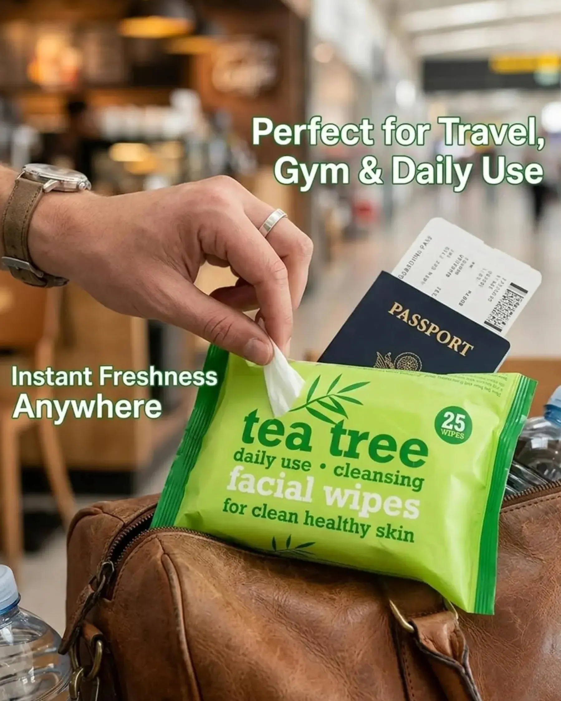 Best Tea Tree Facial Wipes Twin Pack Vegan Pflege|Reinigungsmittel