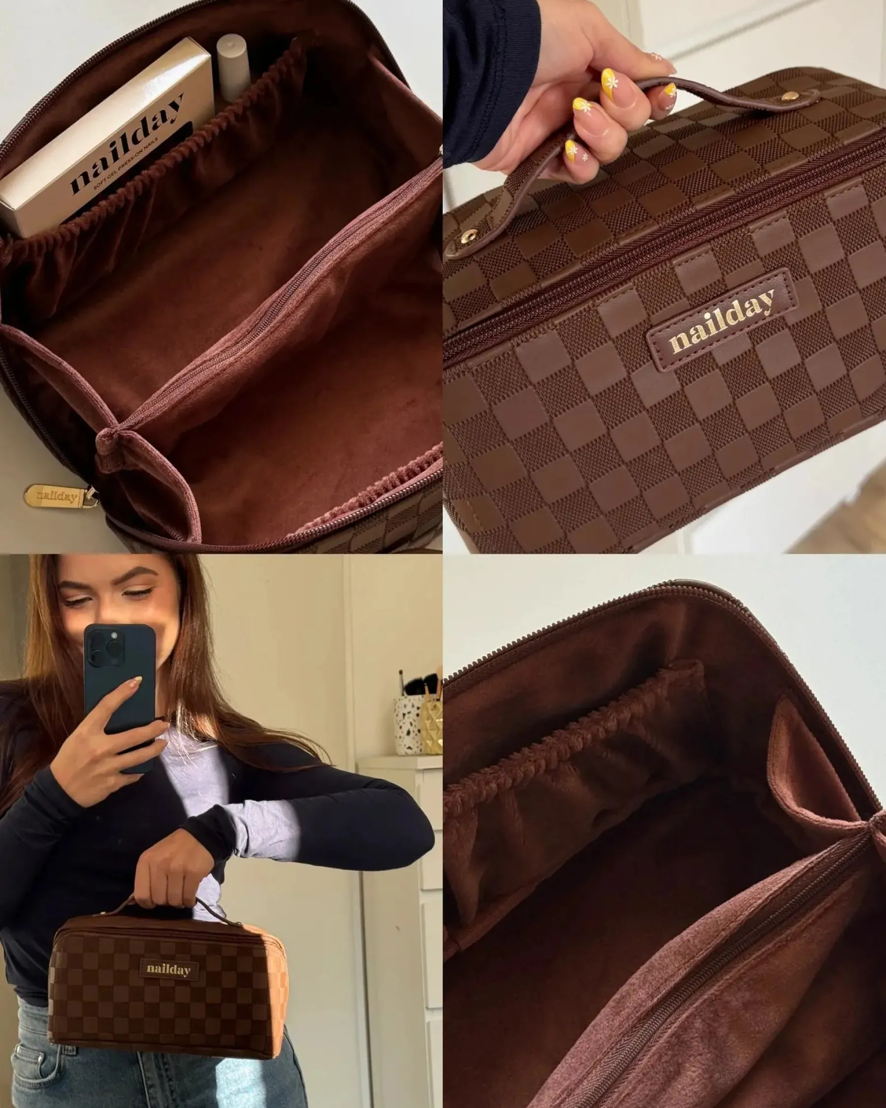 New The Essentials Beauty Bag Cacao Make-Up-Taschen & Koffer