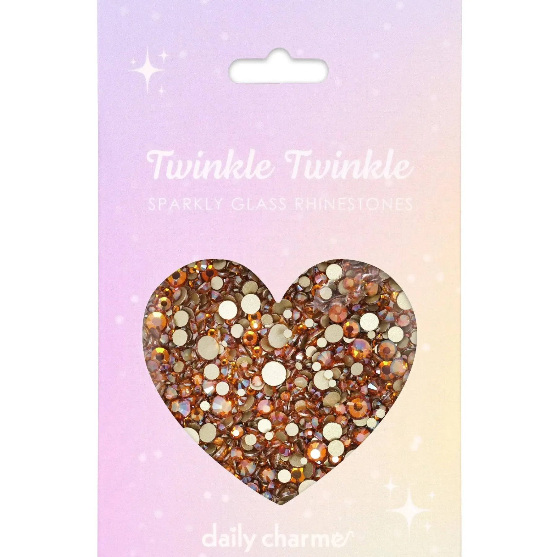 Online Twinkle Twinkle Rhinestone Amber Glow Nagelkunst