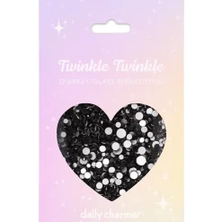 Clearance Twinkle Twinkle Rhinestone Jet Black Nagelkunst