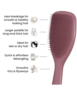 Discount Ultimate Detangler Large Pink Velvet Mono Haarborstels & Kammen