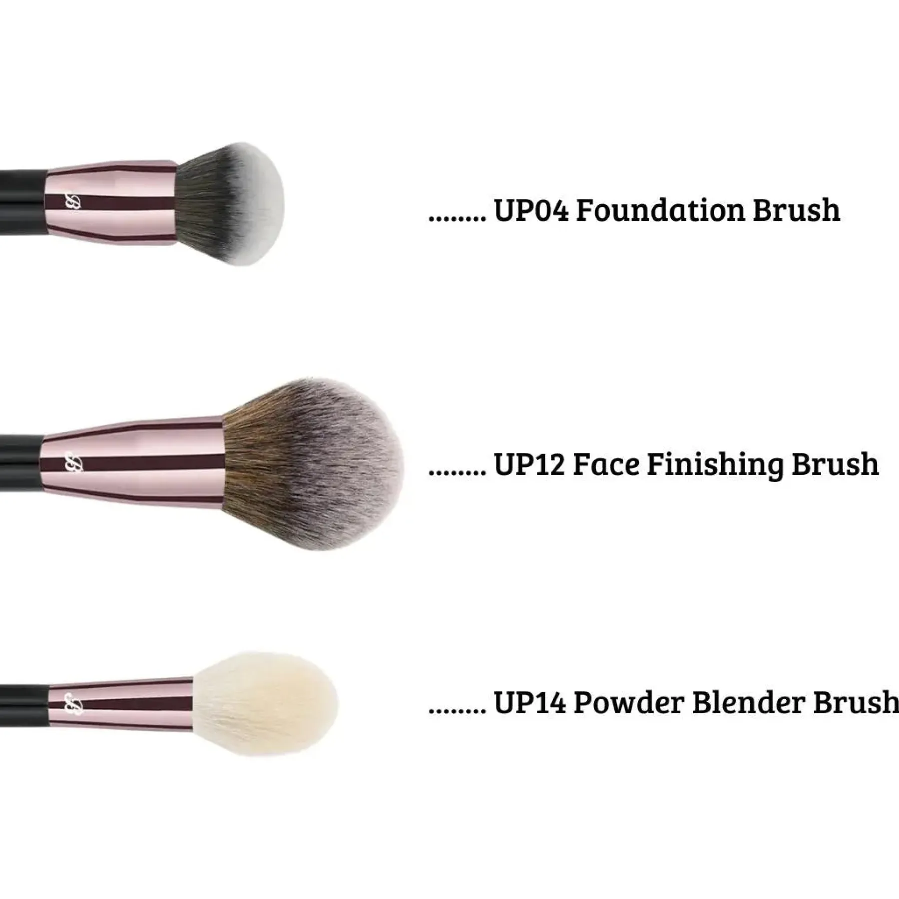 Ultimate Pro 3 pc Face Brush Set Tön Mehr|Makeup Pinsel Sets