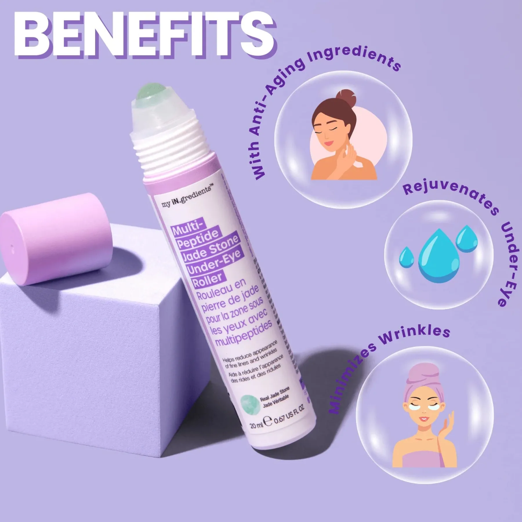 New Under-eye Roller Jade Stone Multi-Peptide Hautprobleme|Hauptzutat
