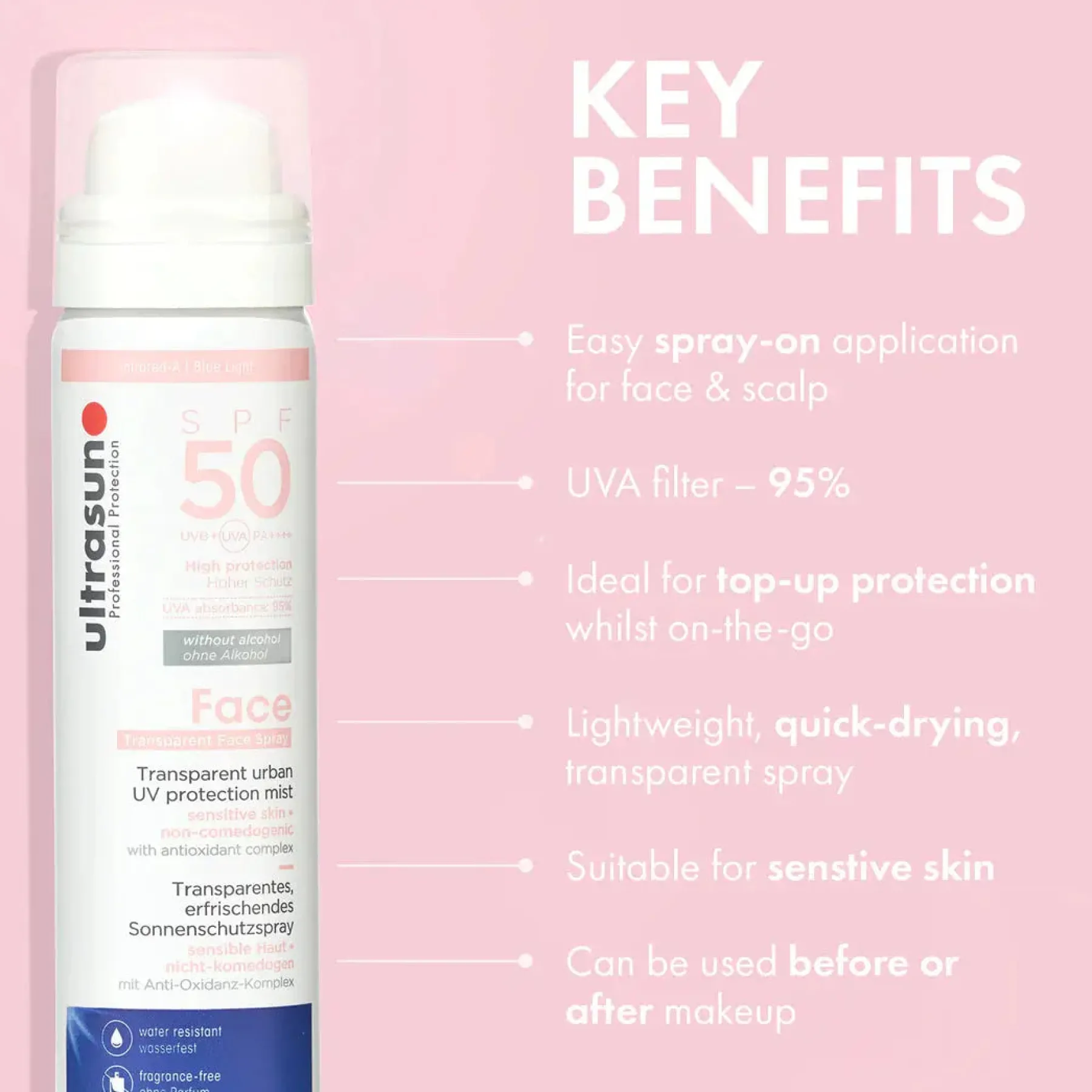 Best UV Face & Scalp Mist SPF 50 150 ml. Vegane Haarpflege|Spf