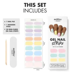 UV Gel Strips Pastel Sweets 3. Nail Wraps