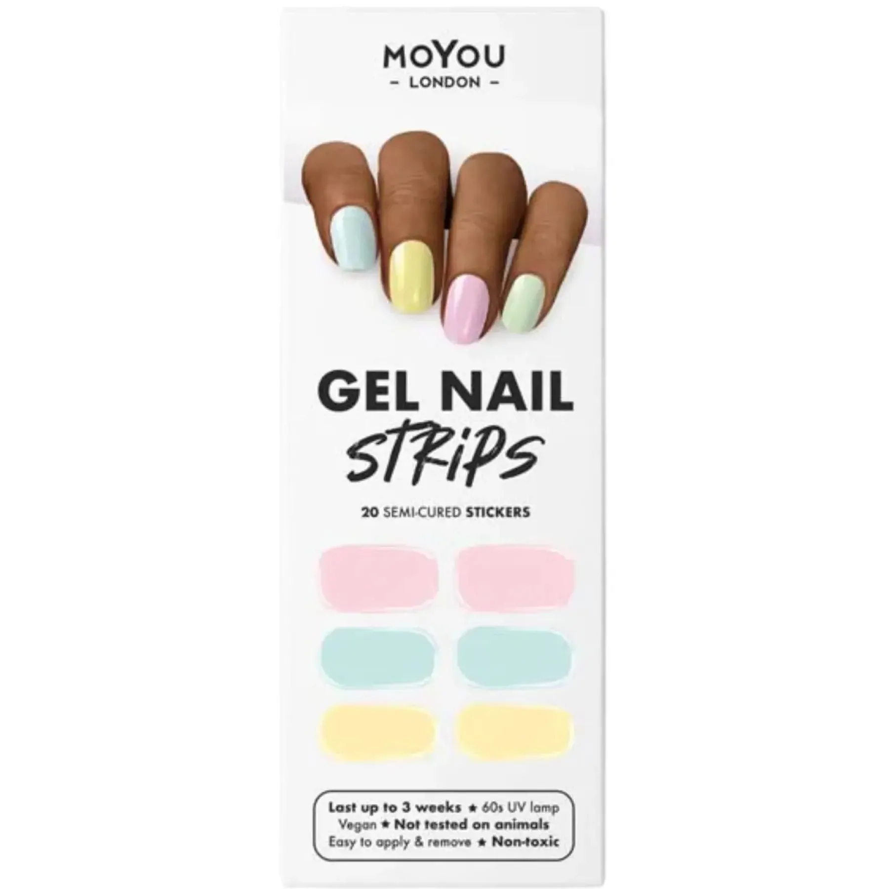 UV Gel Strips Pastel Sweets 3. Nail Wraps