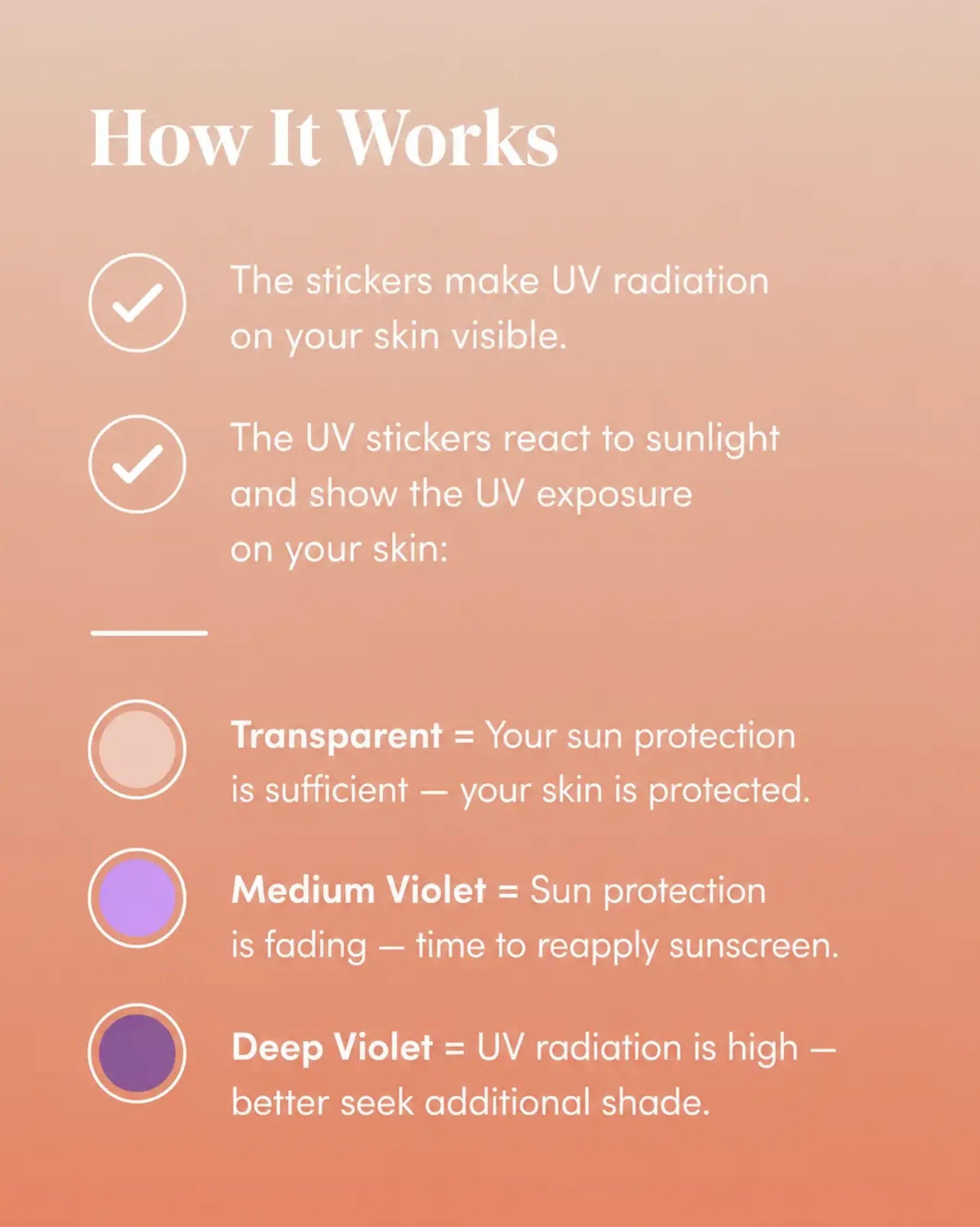 Clearance UV Indicator Patches Vegan Pflege|Vegan Tanning