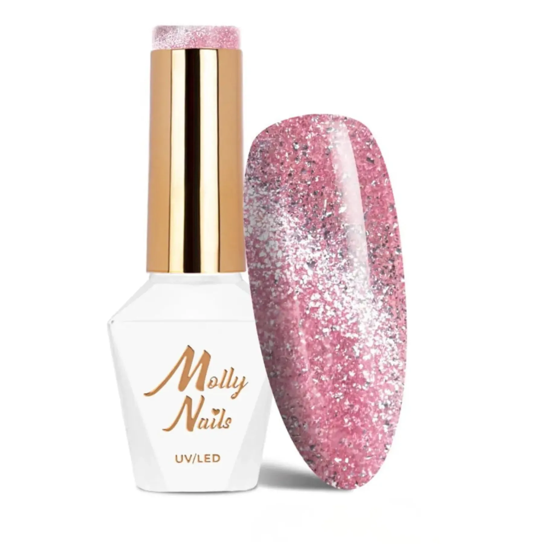 Sale UV/LED Gel Polish Cat Eye Glacier Crush Nr 251 Rose Veganer Nagellack|Cat Eye Gellack