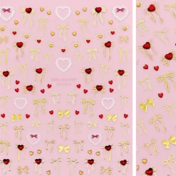 Discount Valentine Bejeweled Nail Art Sticker Lovely Fairy Bows Nagelkunst