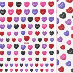 Hot Valentine 3D Embossed Nail Art Sticker Anti-Sweet Talk Nagelkunst