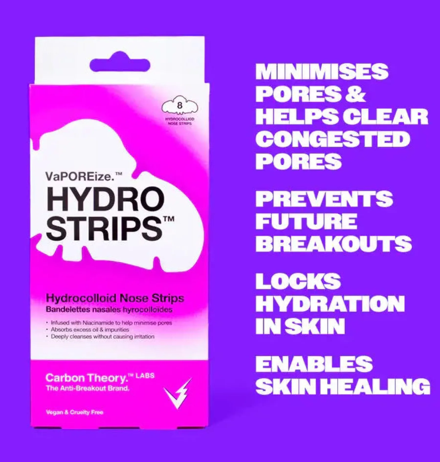 Outlet VaPOREise Niacinamide Hydro Strips Vegan Pflege|Gesichtsmasken