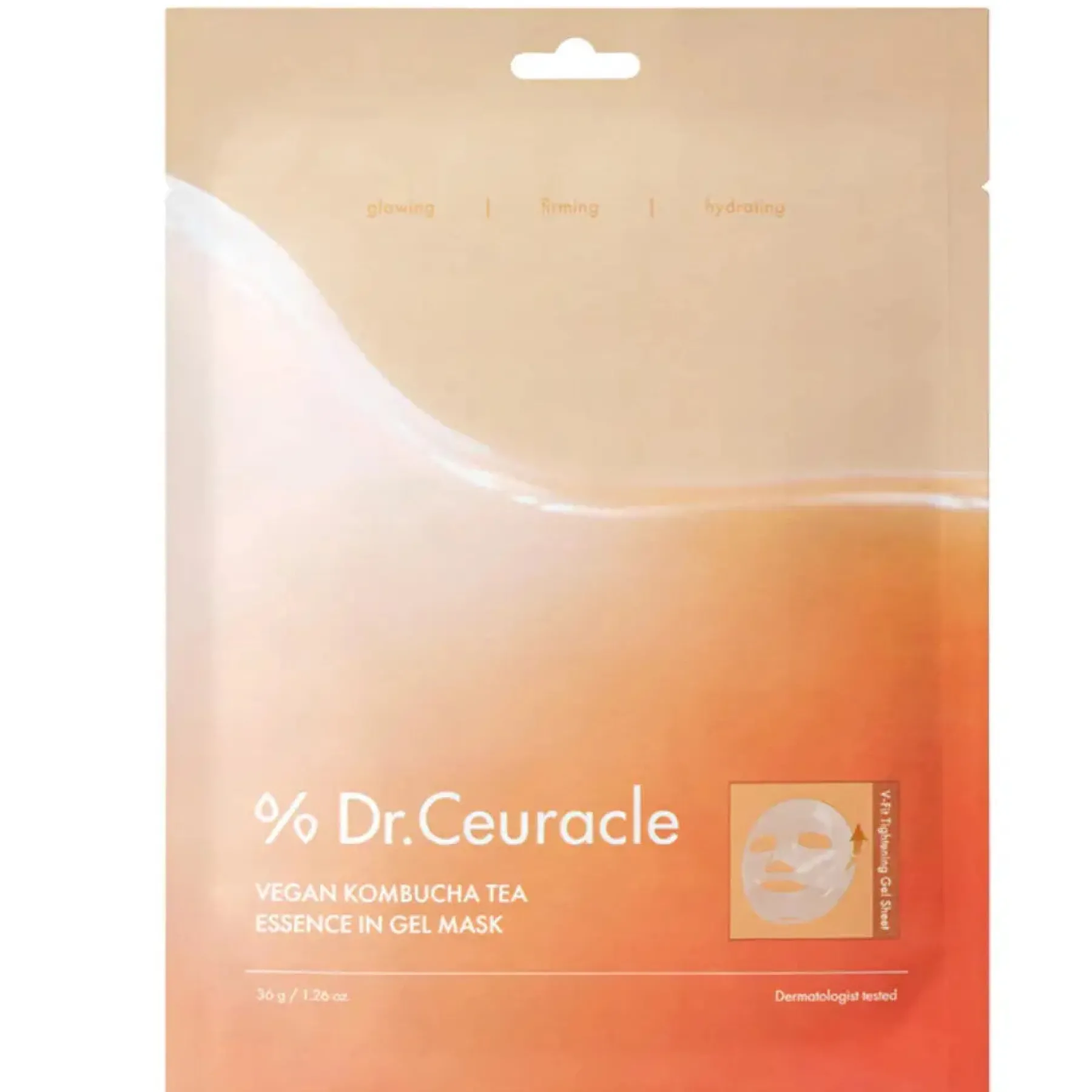 New Vegan Kombucha Tea Essence In Gel Mask Hauptzutat|Gesichtsmasken