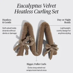 Online Velvet XL Heatless Curling Set Eucalyptus Haarpflege-Routinen & Sets|Lockenwickler