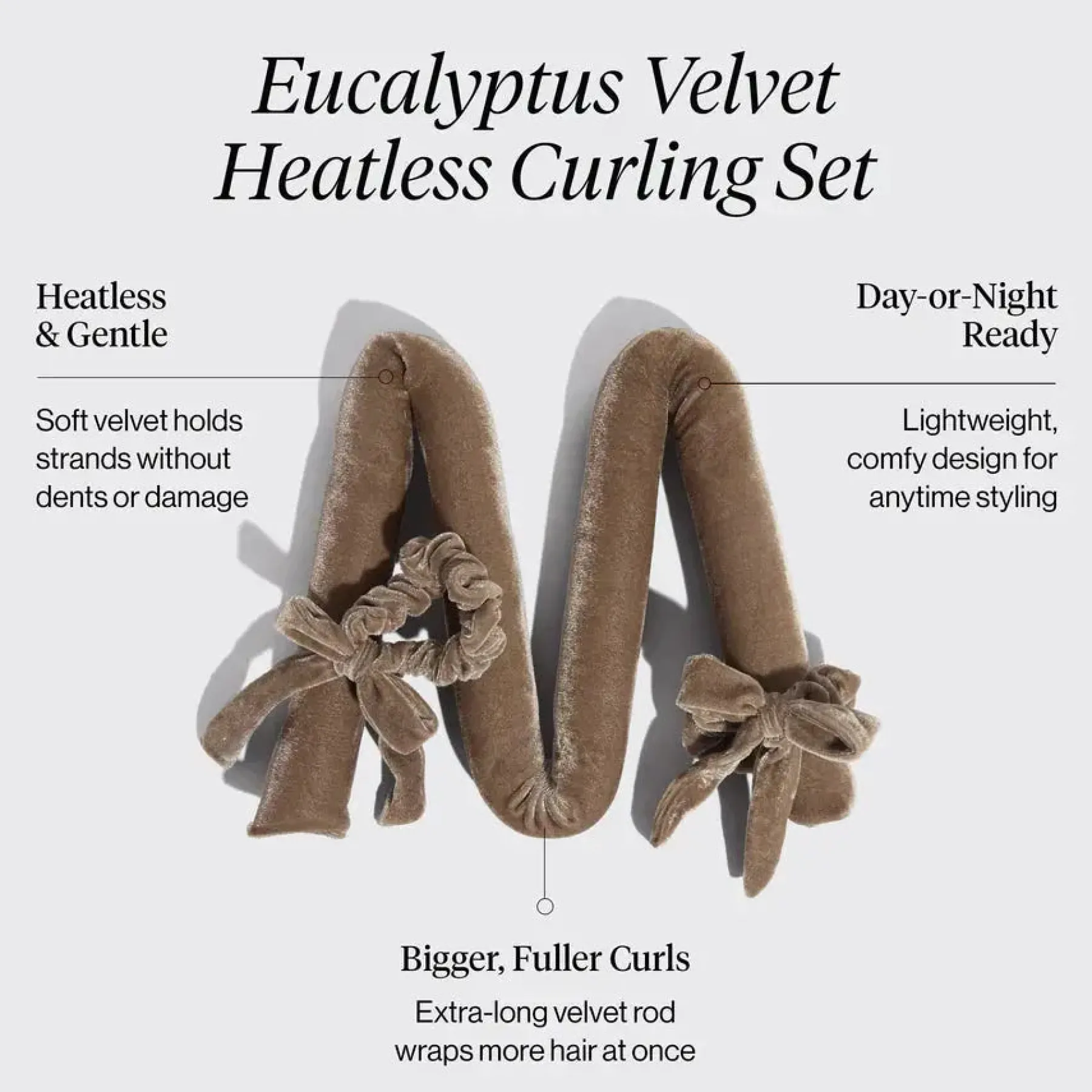 Online Velvet XL Heatless Curling Set Eucalyptus Haarpflege-Routinen & Sets|Lockenwickler