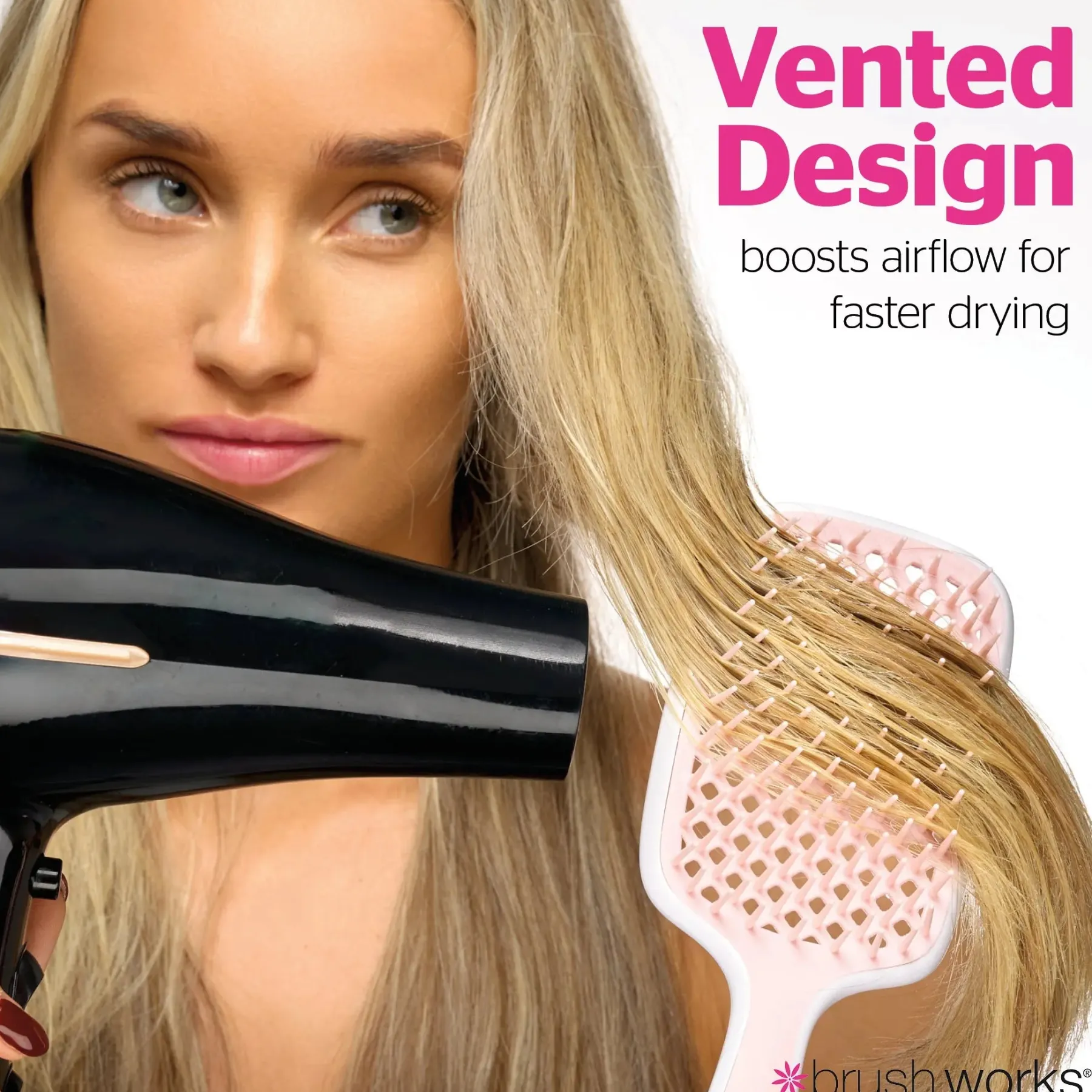 New Vented Paddle Blow Dry Hair Brush Haarborstels & Kammen