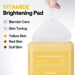 Hot Vitamide Blemish Care Pad Brightening Toners|Toner Pads
