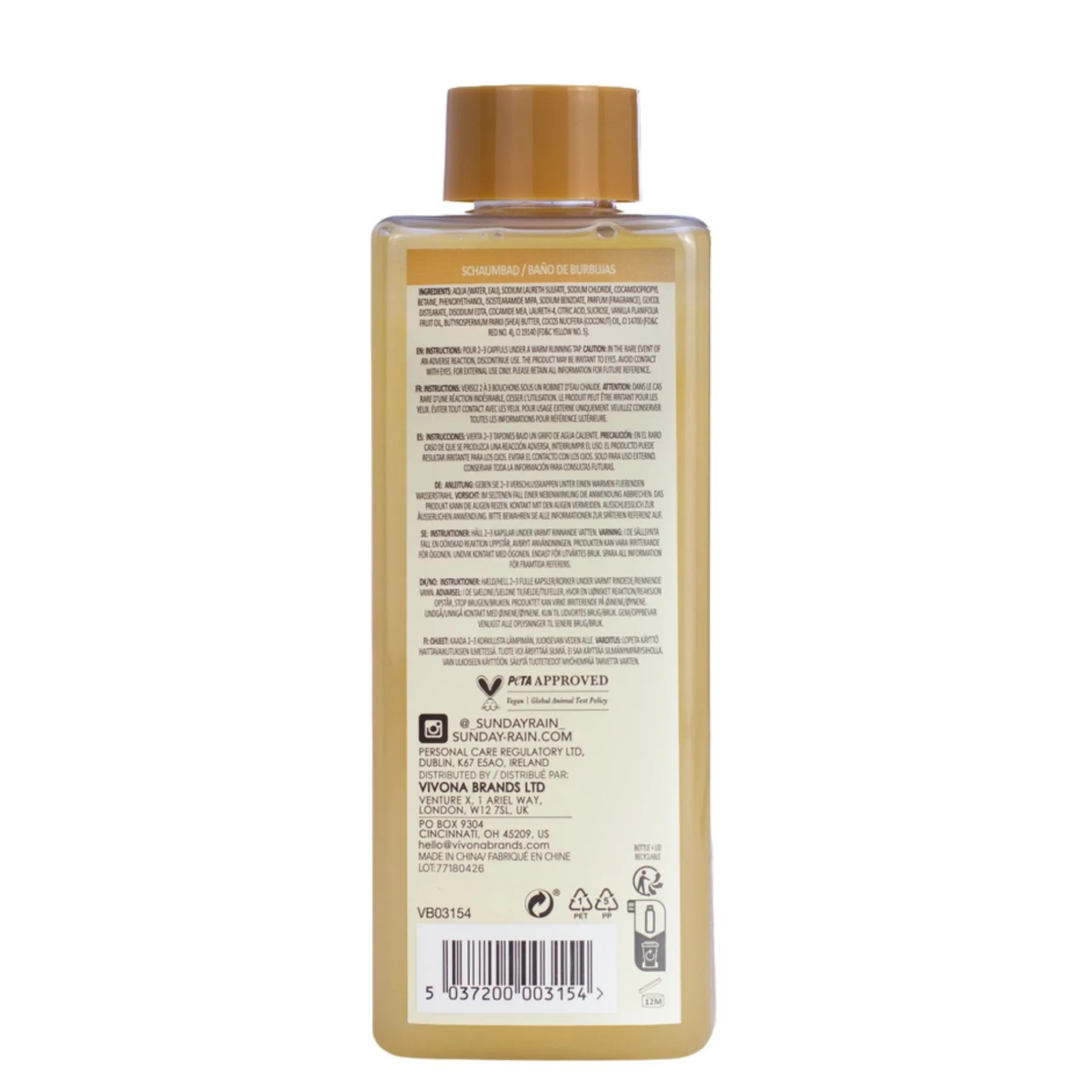 Discount Warm Vanilla Sugar Bubble Bath 520 ml. Everything Shower|Scent Layering Vanilla