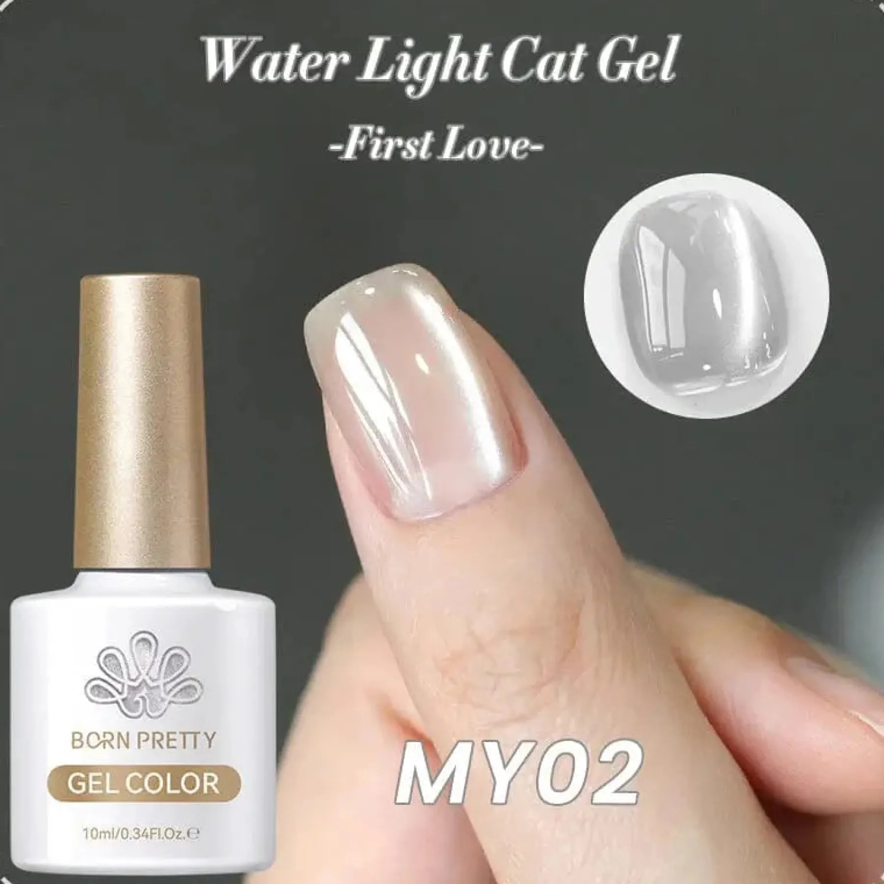 Online Water Light Cat Magnetic Gel MY02 Cat Eye Gellack|Hema-Frei