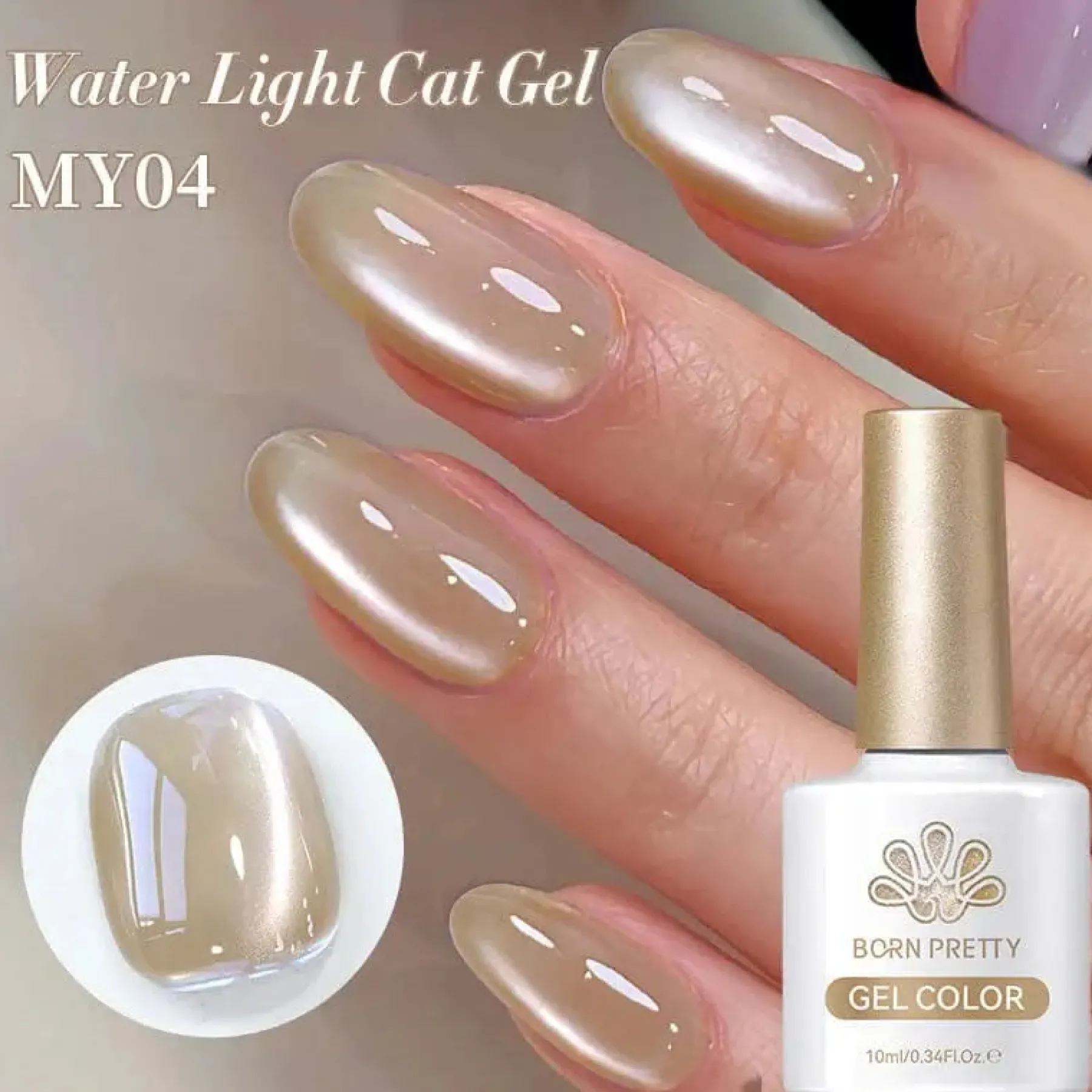 Best Water Light Cat Magnetic Gel MY04 Cat Eye Gellack