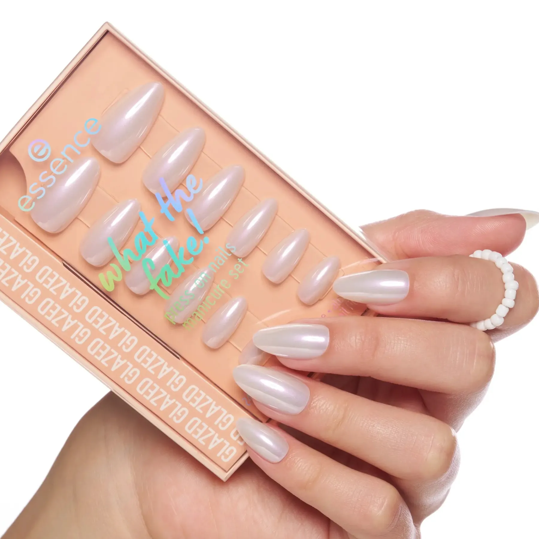 New What The Fake! Press-on Nails Manicure Set 01 Glazed Künstliche Nägel|Veganer Nagellack