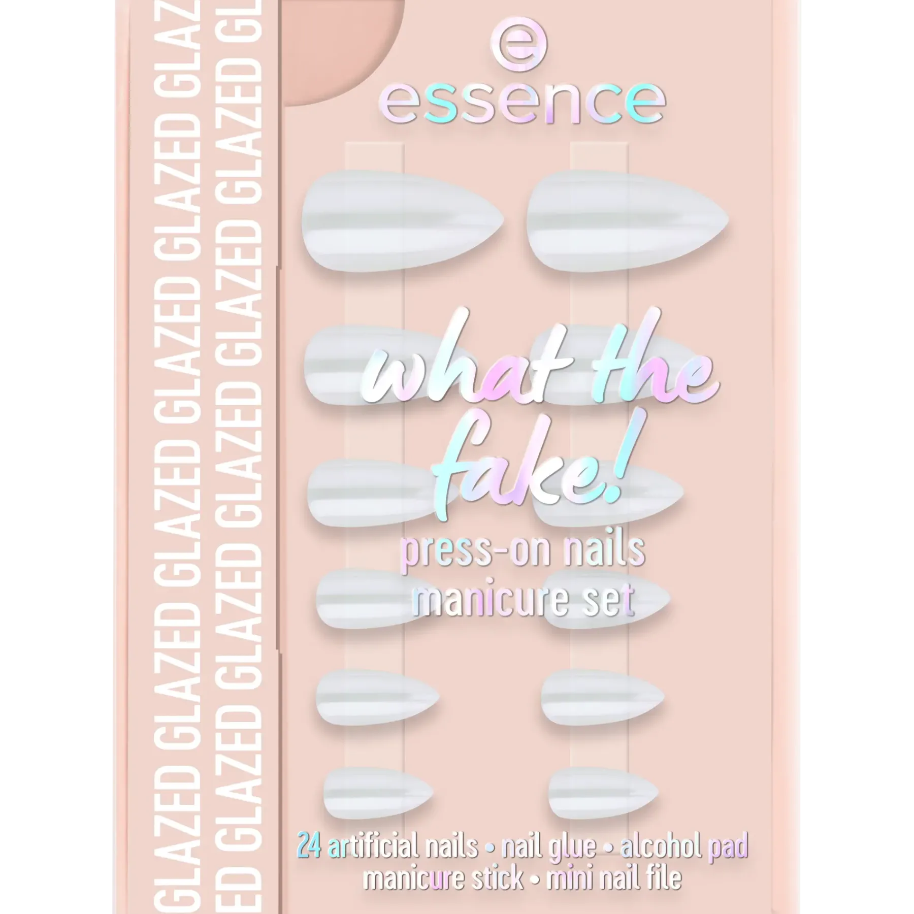 New What The Fake! Press-on Nails Manicure Set 01 Glazed Künstliche Nägel|Veganer Nagellack