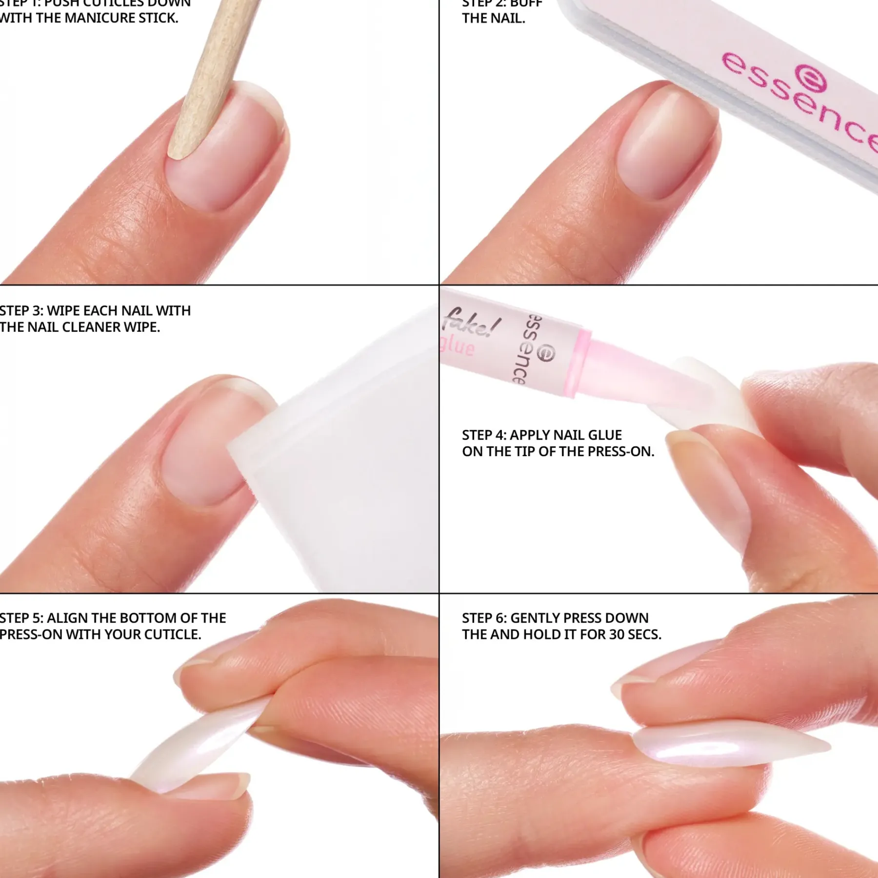 New What The Fake! Press-on Nails Manicure Set 01 Glazed Künstliche Nägel|Veganer Nagellack