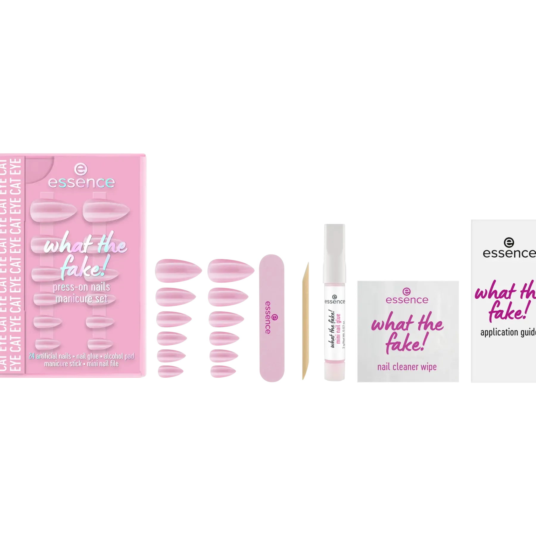 Outlet What The Fake! Press-on Nails Manicure Set 02 Cat Eye Künstliche Nägel|Veganer Nagellack