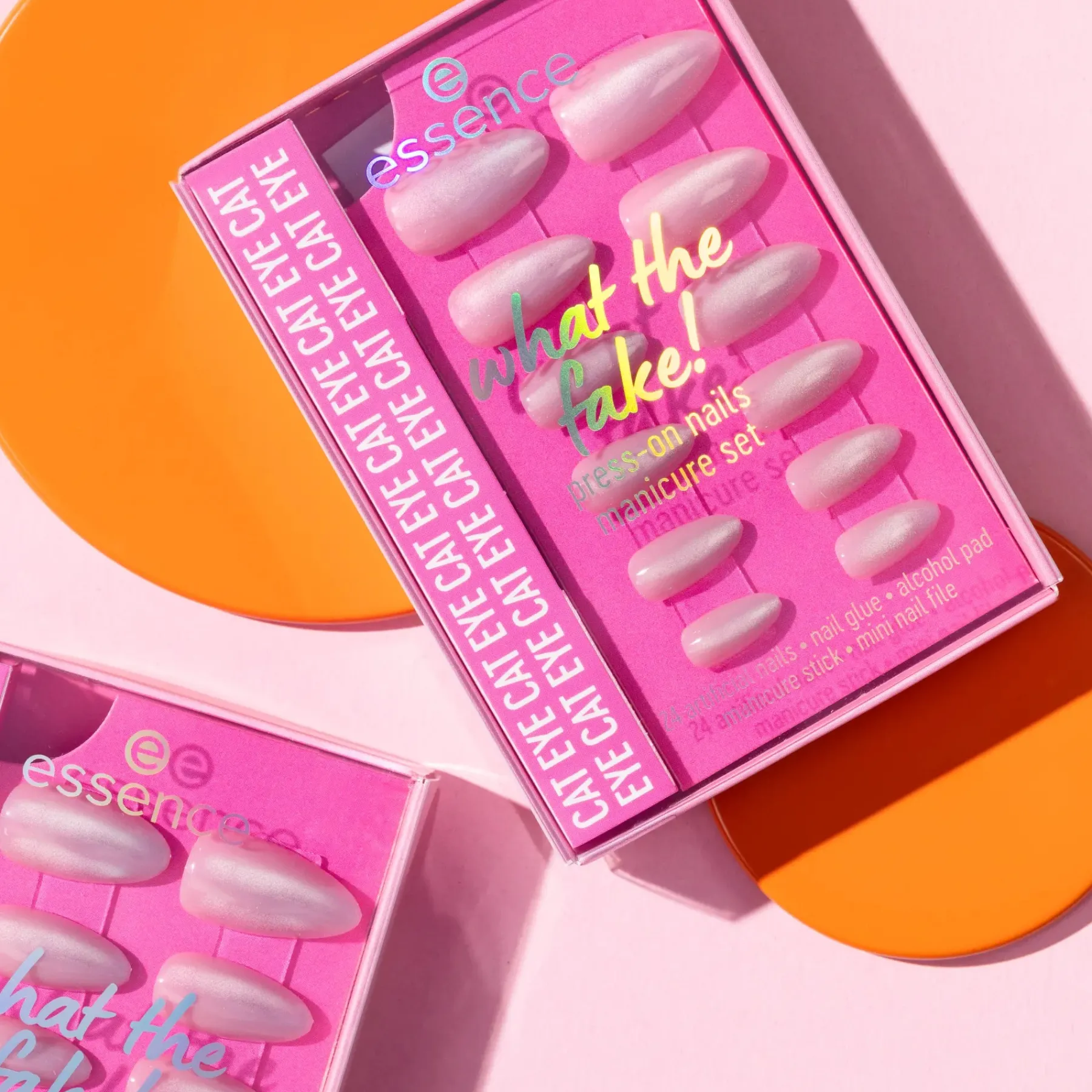 Outlet What The Fake! Press-on Nails Manicure Set 02 Cat Eye Künstliche Nägel|Veganer Nagellack